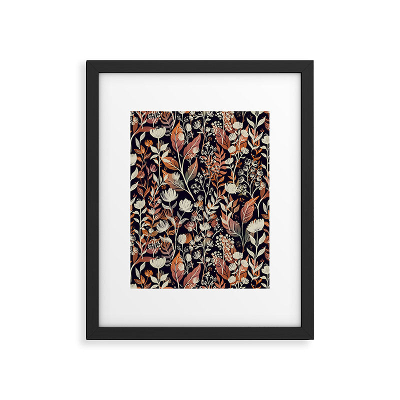 Moody Blooms Ditsy Autumn Framed Art Print Gallery Image 5