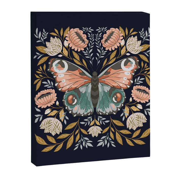 William Morris Butterfly - Midnight Garden Canvas Print Gallery Image 1