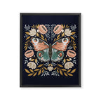 William Morris Butterfly - Midnight Garden Framed Canvas Print Gallery Image 8