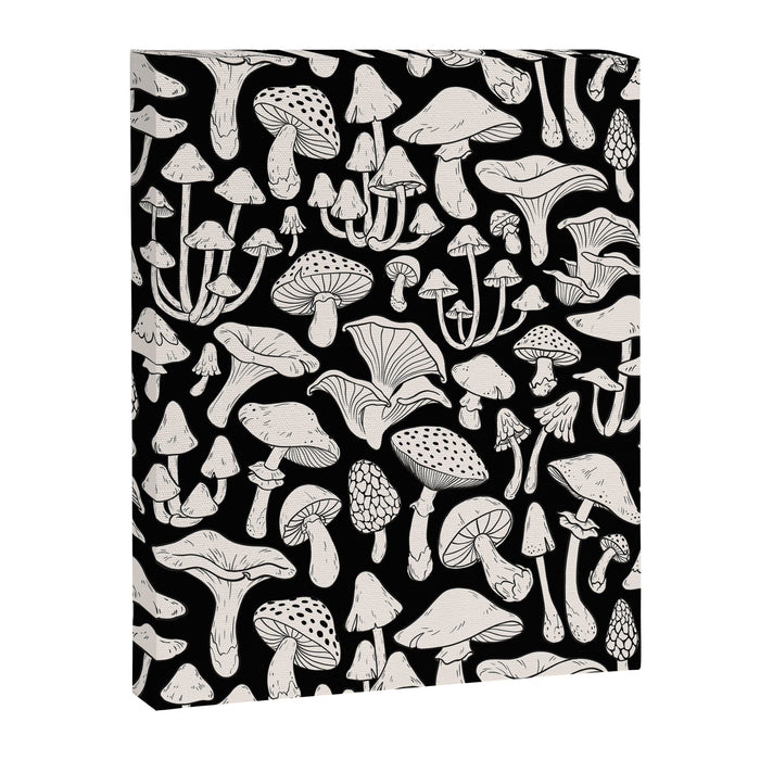 Mushrooms in Black And White Canvas Print Gallery Image 1