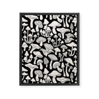 Mushrooms in Black And White Framed Canvas Print Gallery Image 6