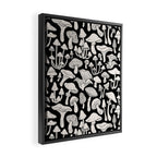 Mushrooms in Black And White Framed Canvas Print Gallery Image 2