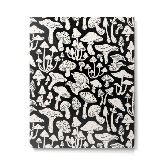 Mushrooms in Black And White Metal Print Gallery Image 1