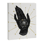 Mystic Hand with Eye - Black and Gold Ink Canvas Print Gallery Image 6