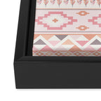Pink Boho Tribal Aztec Framed Canvas Print Gallery Image 3