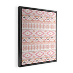 Pink Boho Tribal Aztec Framed Canvas Print Gallery Image 2