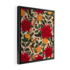 Poinsettia Flowers and Spices Framed Canvas Print Gallery Image 2