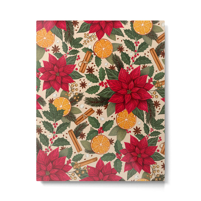 Poinsettia Flowers and Spices Metal Print Gallery Image 1