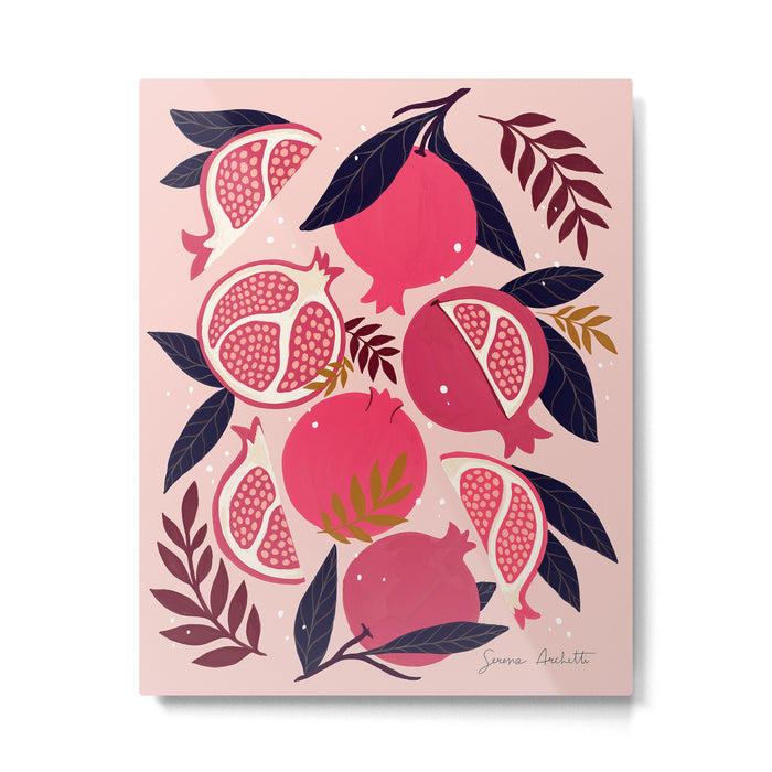 Pomegranate - Pink Metal Print Gallery Image 1