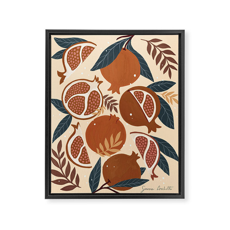 Pomegranate - Terracotta Framed Canvas Print Gallery Image 6