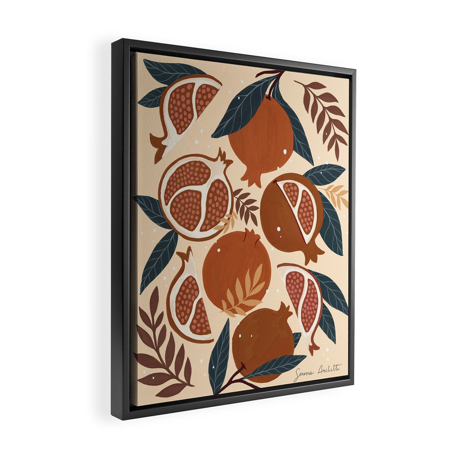 Pomegranate - Terracotta Framed Canvas Print Gallery Image 2
