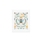Queen Bee with Gold Crown and Laurel Frame Art Print Gallery Image 1