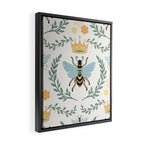 Queen Bee with Gold Crown and Laurel Frame Framed Canvas Print Gallery Image 2