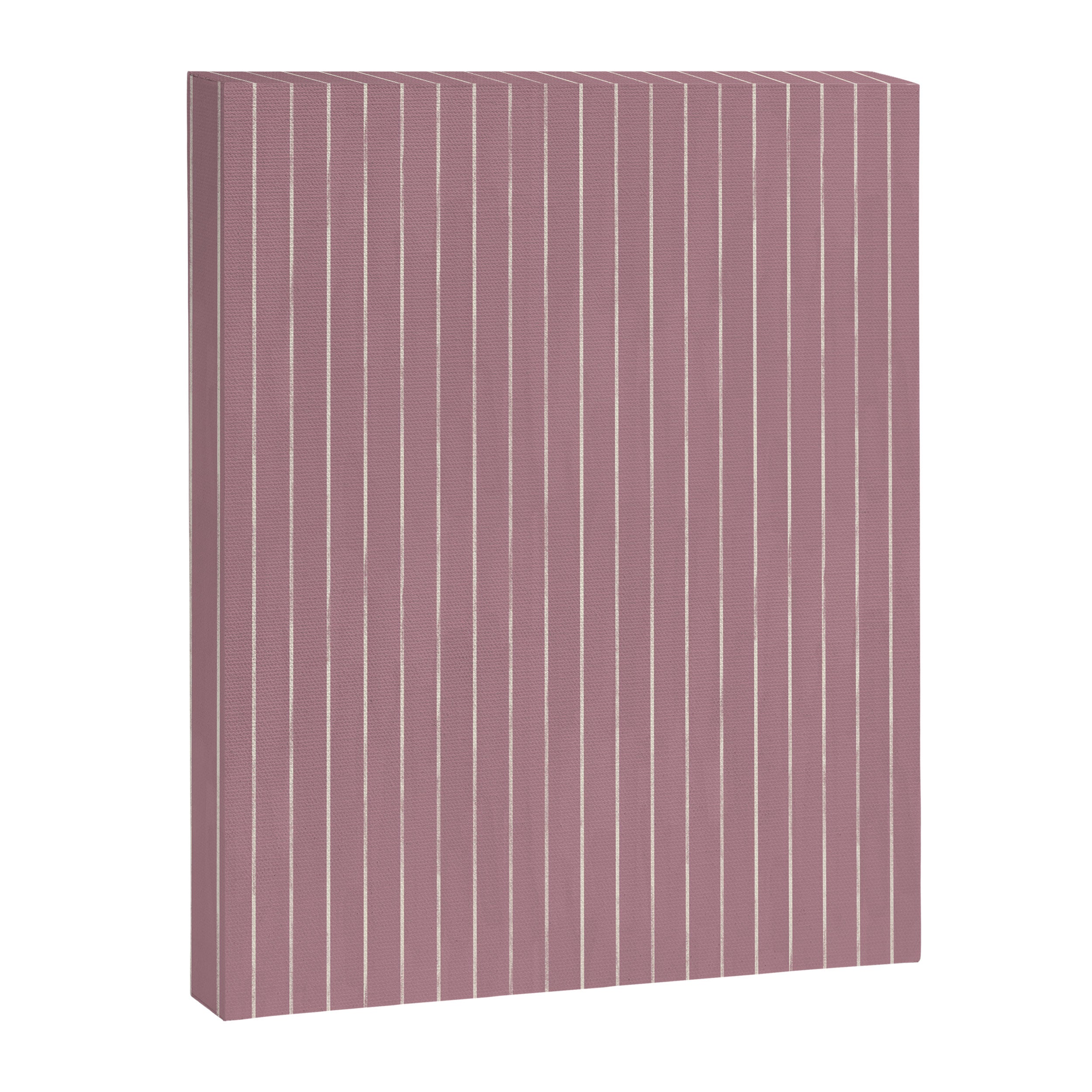Romantic Botanica Coordinator - Thin Stripes in Rosewood Pink Canvas Print Gallery Image 6