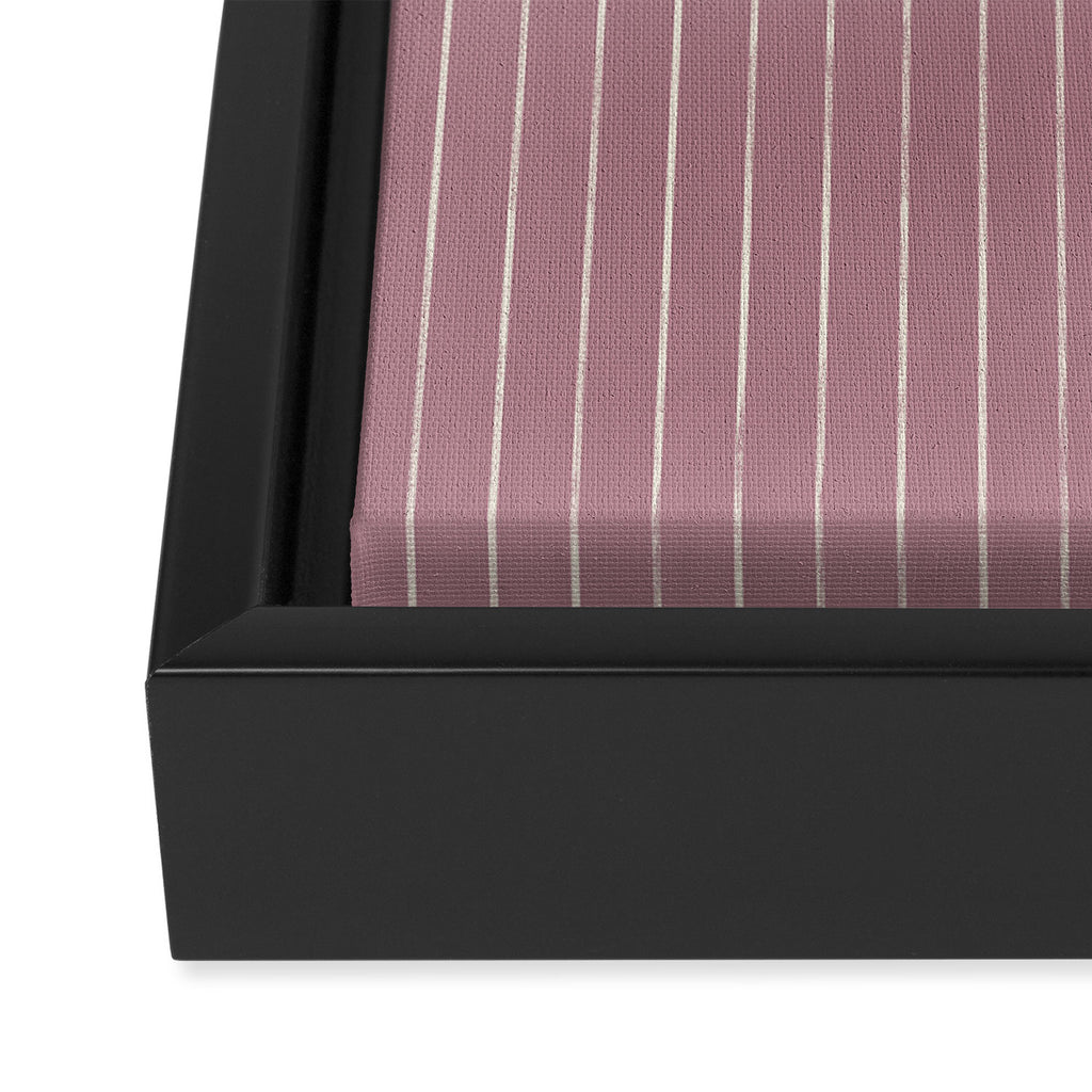 Romantic Botanica Coordinator - Thin Stripes in Rosewood Pink Framed Canvas Print Gallery Image 3