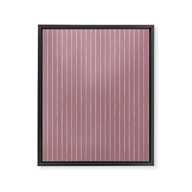 Romantic Botanica Coordinator - Thin Stripes in Rosewood Pink Framed Canvas Print Gallery Image 6