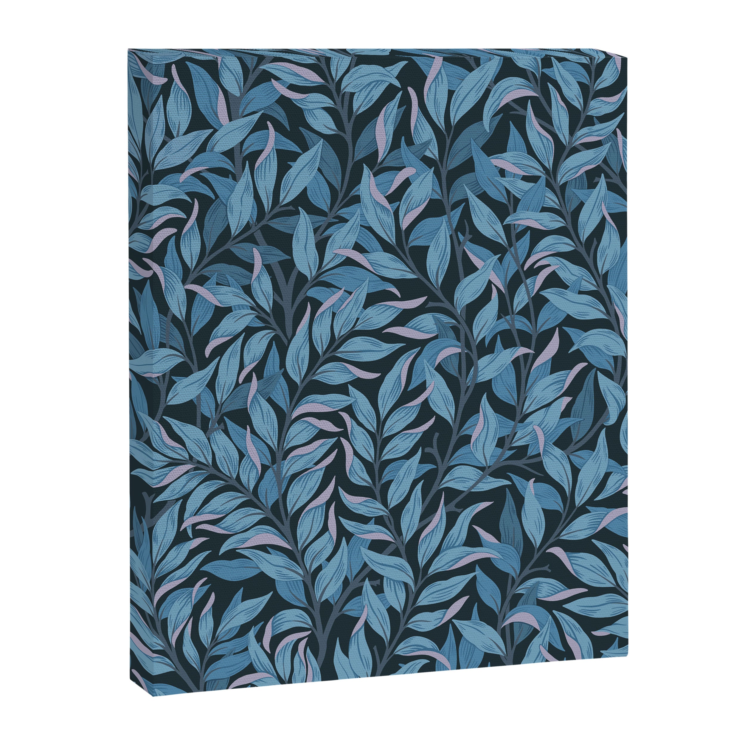 Romantic Botanica - Foliage in Dark Blue Canvas Print Gallery Image 6