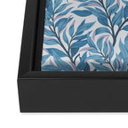 Romantic Botanica - Foliage in Light Blue Framed Canvas Print Gallery Image 3