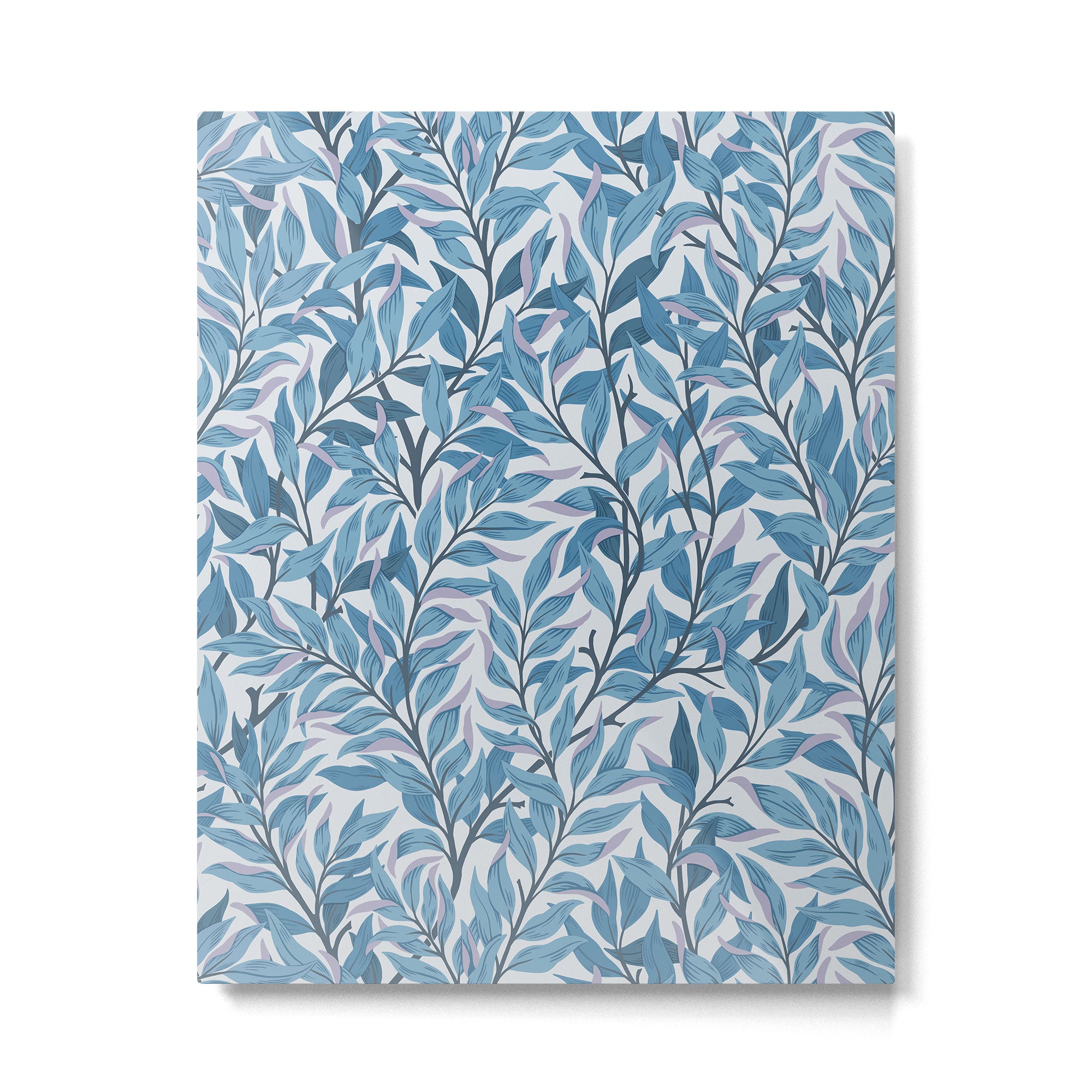 Romantic Botanica - Foliage in Light Blue Metal Print Gallery Image 4