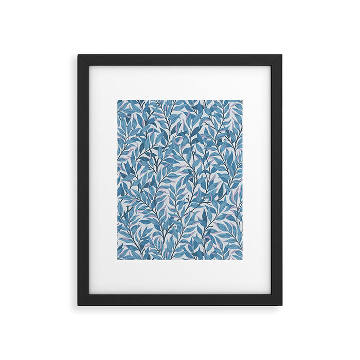 Romantic Botanica - Foliage in Light Blue Framed Art Print Gallery Image 1