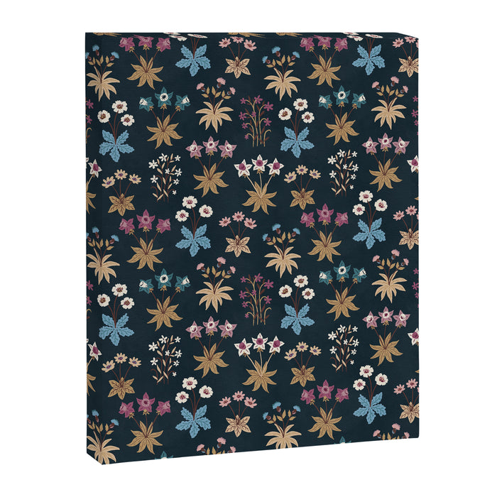 Romantic Botanica - Tapestry Bouquet in Navy Canvas Print Gallery Image 1