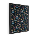 Romantic Botanica - Tapestry Bouquet in Navy Framed Canvas Print Gallery Image 2