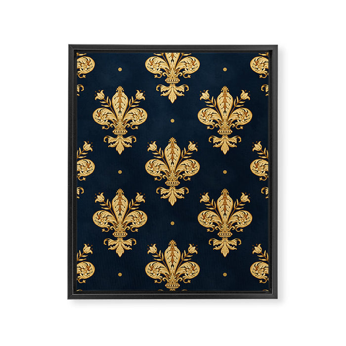 Royal Navy Fleur De Lis Framed Canvas Print Gallery Image 1