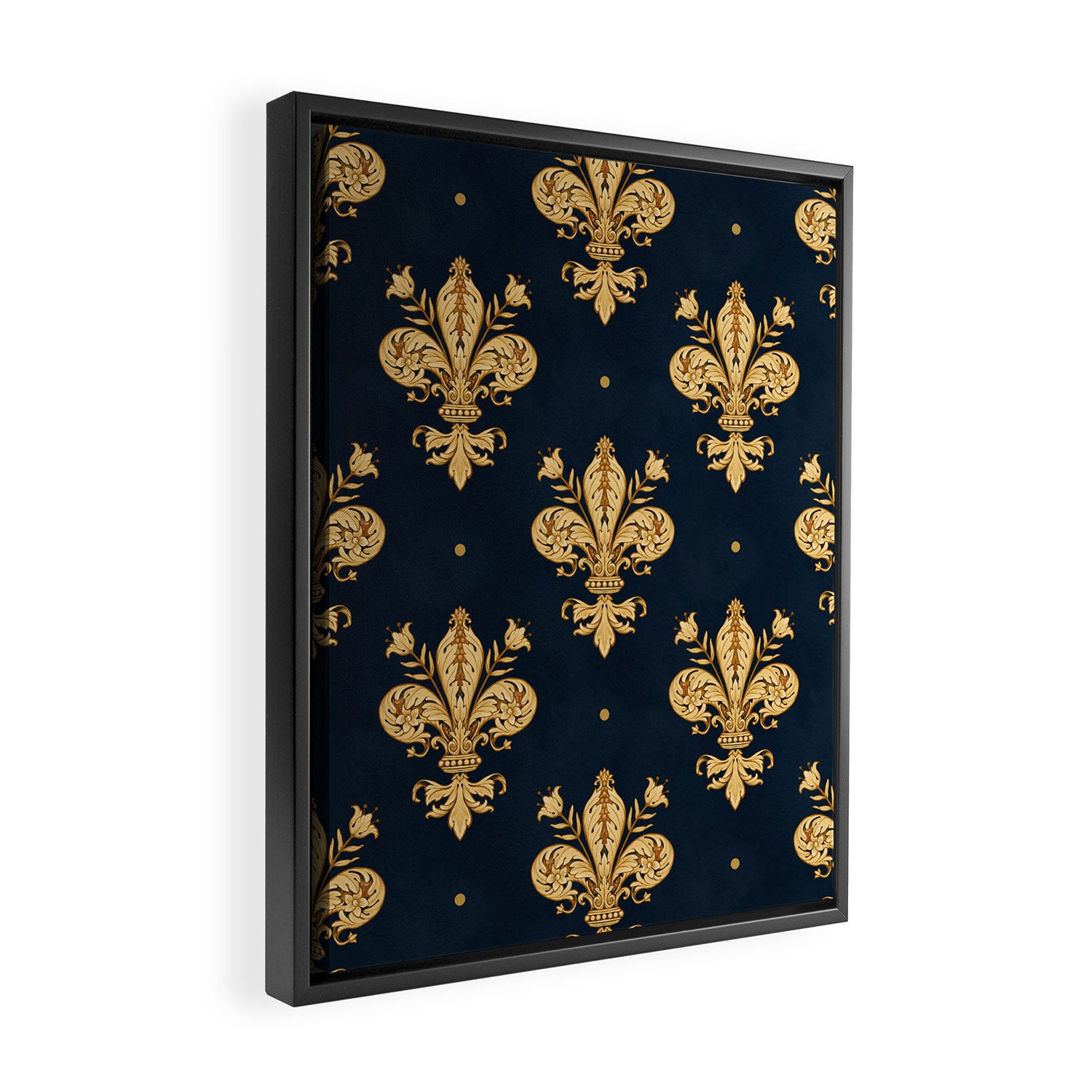 Royal Navy Fleur De Lis Framed Canvas Print Gallery Image 2