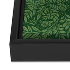 Spring Cheetah Pattern - Forest Green Framed Canvas Print Gallery Image 3