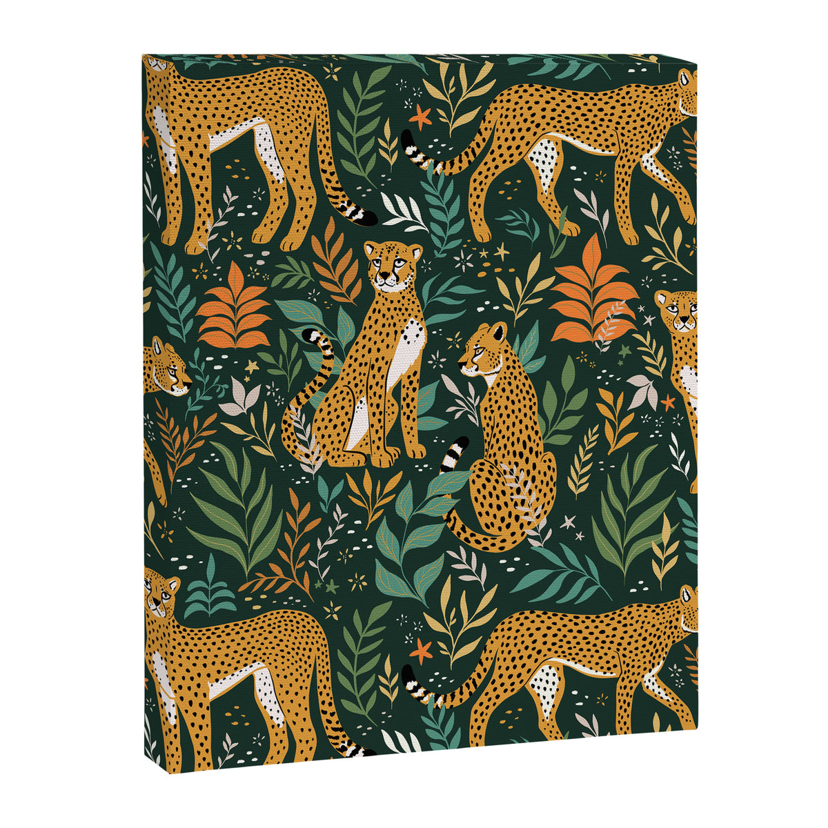 Spring Cheetah Pattern II - Lush Green Canvas Print Gallery Image 6