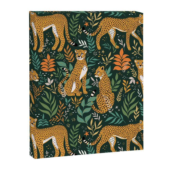 Spring Cheetah Pattern II - Lush Green Canvas Print Gallery Image 1