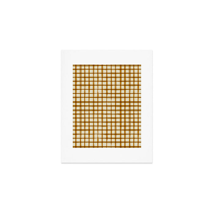 Spring Cottage Gingham - Vintage Yellow Art Print Gallery Image 1