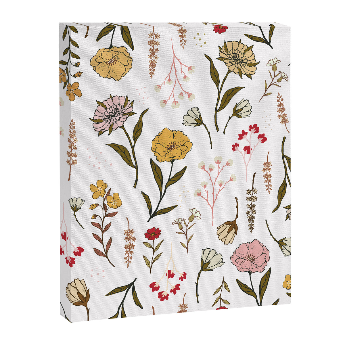 Spring Garden Flower Collection - White Canvas Print Gallery Image 8
