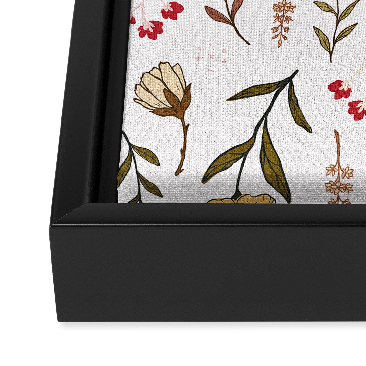 Spring Garden Flower Collection - White Framed Canvas Print Gallery Image 3
