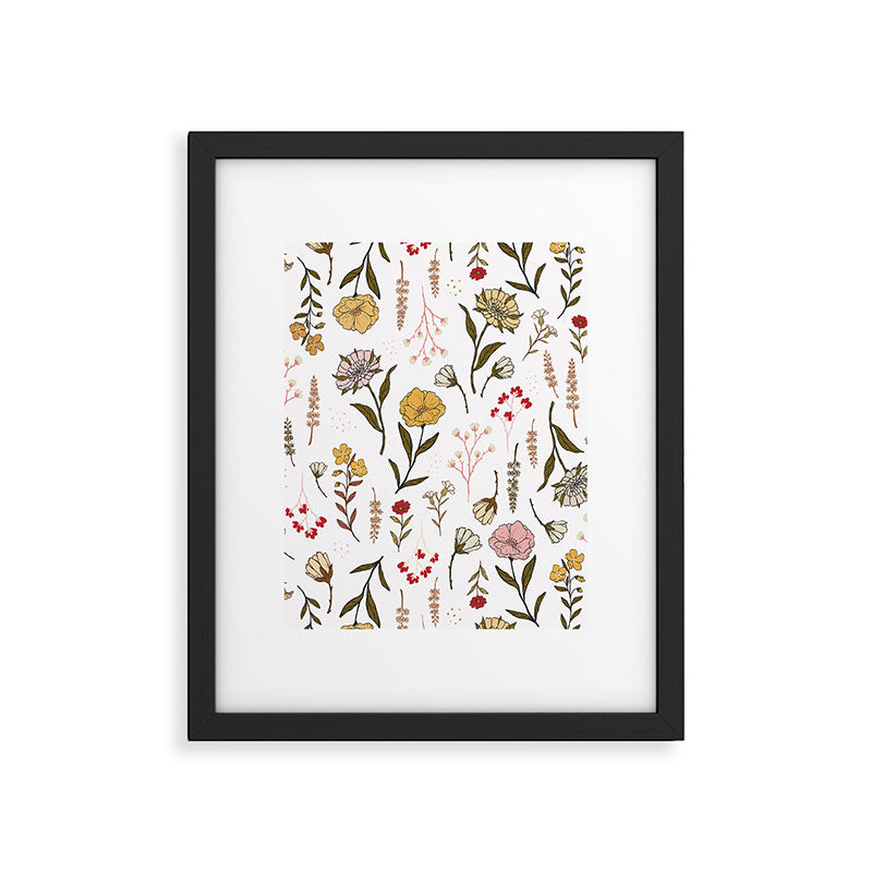 Spring Garden Flower Collection - White Framed Art Print Gallery Image 6