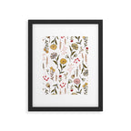 Spring Garden Flower Collection - White Framed Art Print Gallery Image 6