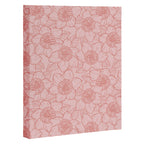 Spring Garden Flower Lineart - Pink Canvas Print Gallery Image 3