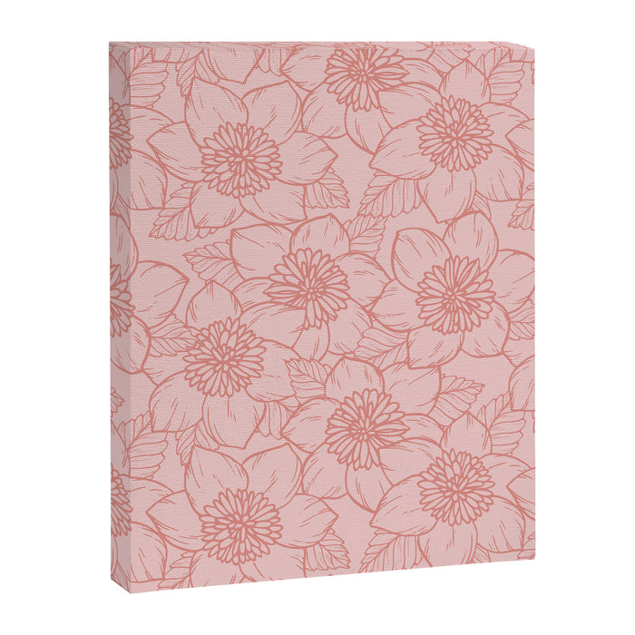 Spring Garden Flower Lineart - Pink Canvas Print Gallery Image 1