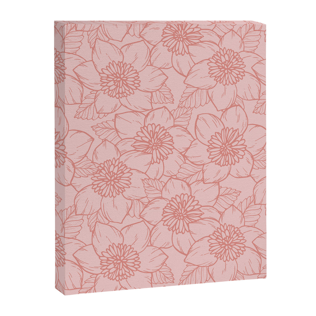 Spring Garden Flower Lineart - Pink Canvas Print Gallery Image 8