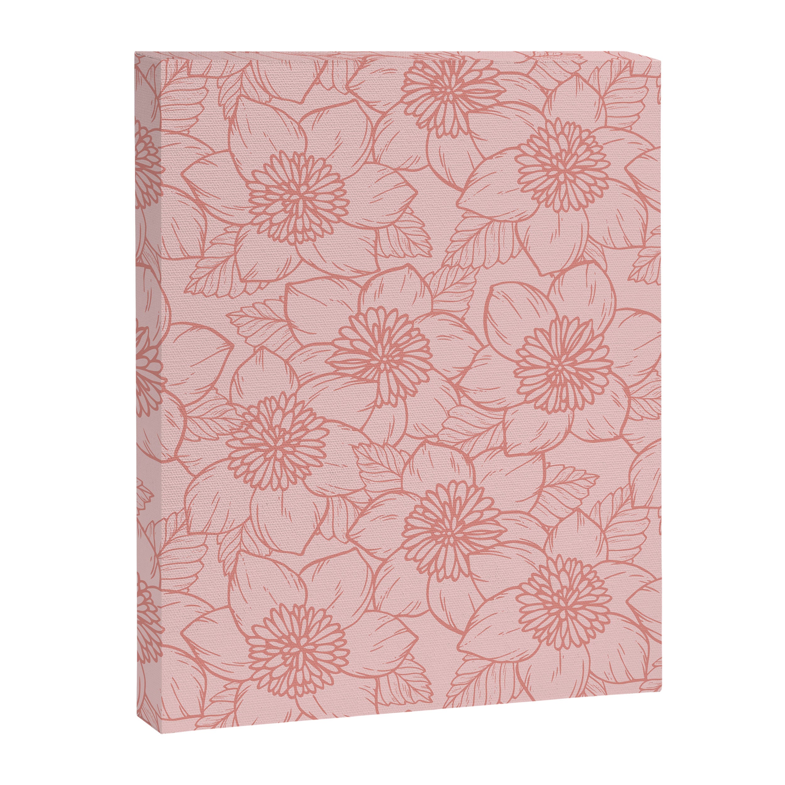 Spring Garden Flower Lineart - Pink Canvas Print Gallery Image 8