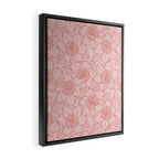 Spring Garden Flower Lineart - Pink Framed Canvas Print Gallery Image 2