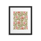 Spring Garden Flowers - Pink and Green Framed Art Print Gallery Image 6