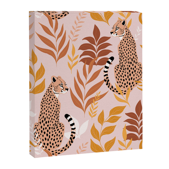 Summer Cheetah Pattern I - Terracotta  Canvas Print Gallery Image 1