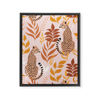 Summer Cheetah Pattern I - Terracotta  Framed Canvas Print Gallery Image 6