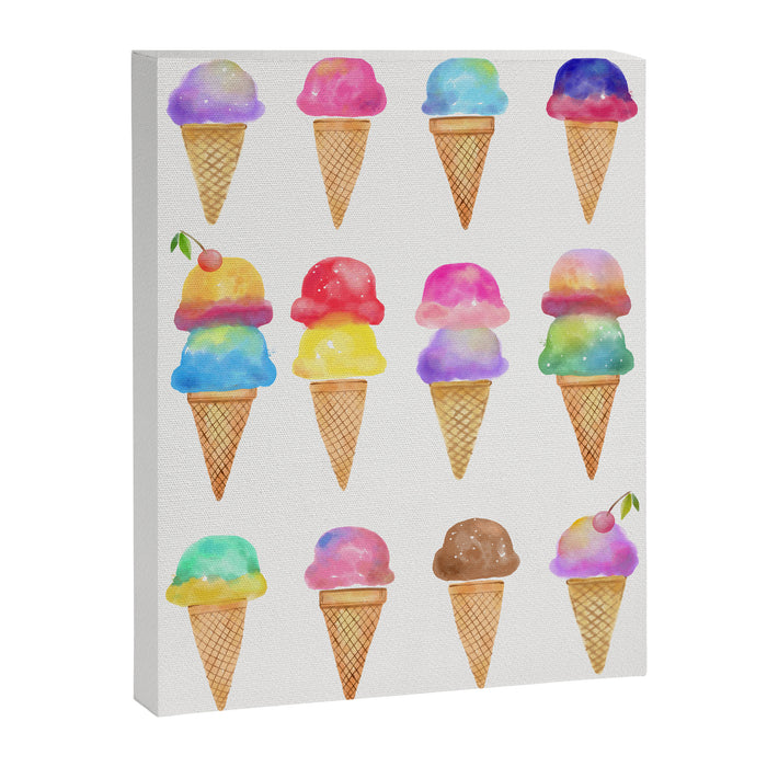 Summer Ice Cream Cones Canvas Print Gallery Image 1