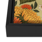 Sunflowers - Tranquill Green Framed Canvas Print Gallery Image 3