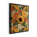 Sunflowers - Tranquill Green Framed Canvas Print Gallery Image 2