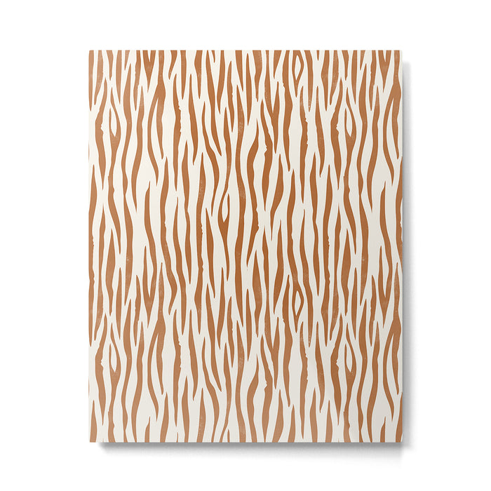 Tiger Stripes In Neutral Metal Print Gallery Image 1