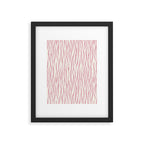 Tiger Stripes In Pink and Cream Framed Art Print Gallery Image 5