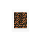 Tigers - Charcoal Black Art Print Gallery Image 1